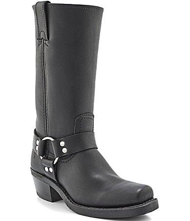 Tall Leather Harness Biker Boots Product Image