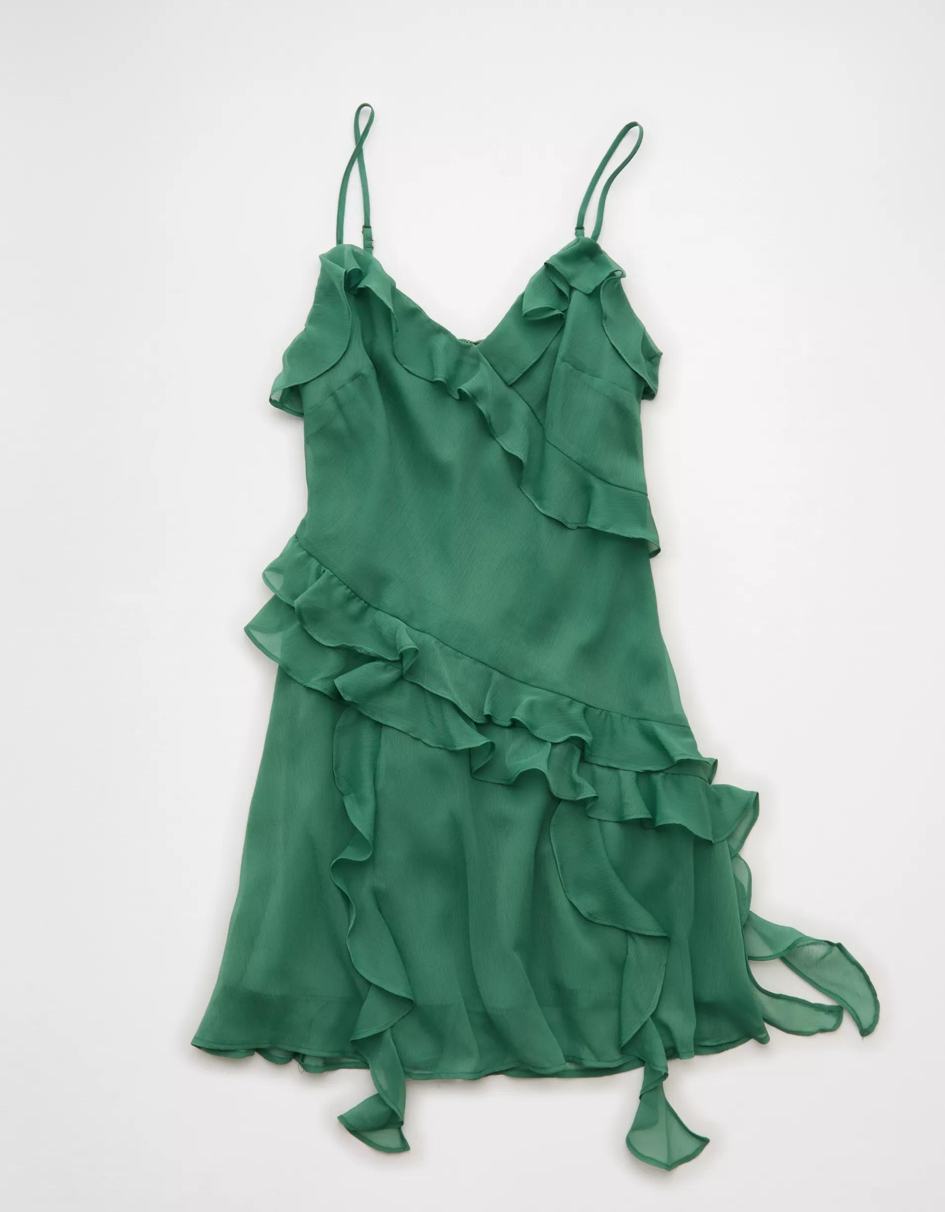 AE Asymmetrical Ruffle Mini Dress Product Image