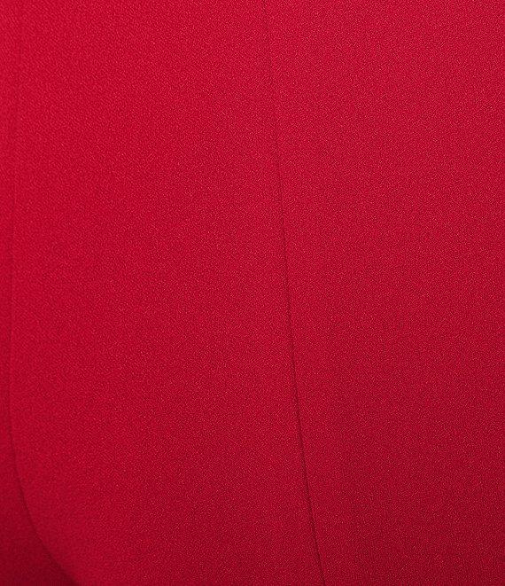 Ming Wang Stretch Crepe Flat Front Straight-Leg Ankle Pants Product Image