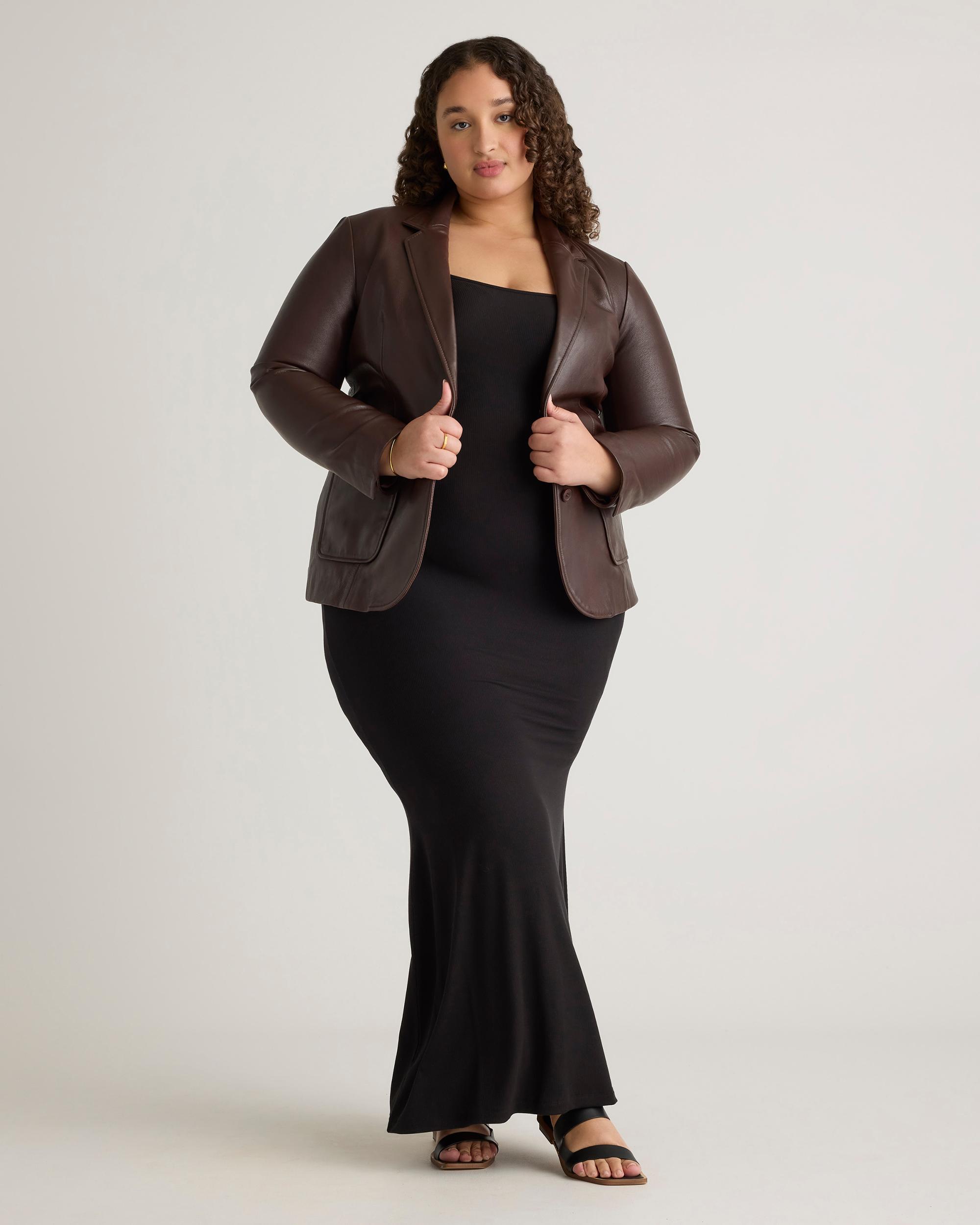 Quince | Women's Tencel Rib Knit Maxi Slip Dress Cotton/Modal Product Image