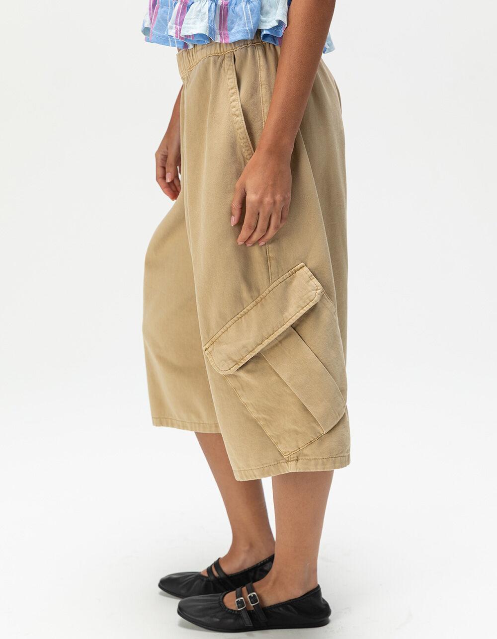 BDG Urban Outfitters Bobbi Womens Cropped Cargo Pants - TAN Product Image