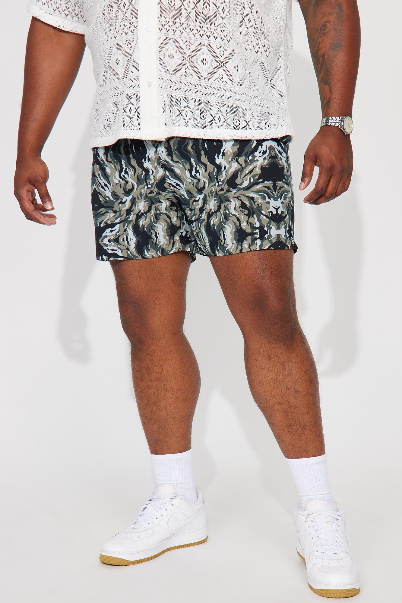 Ink Swirls Swim Trunk - Camouflage Product Image