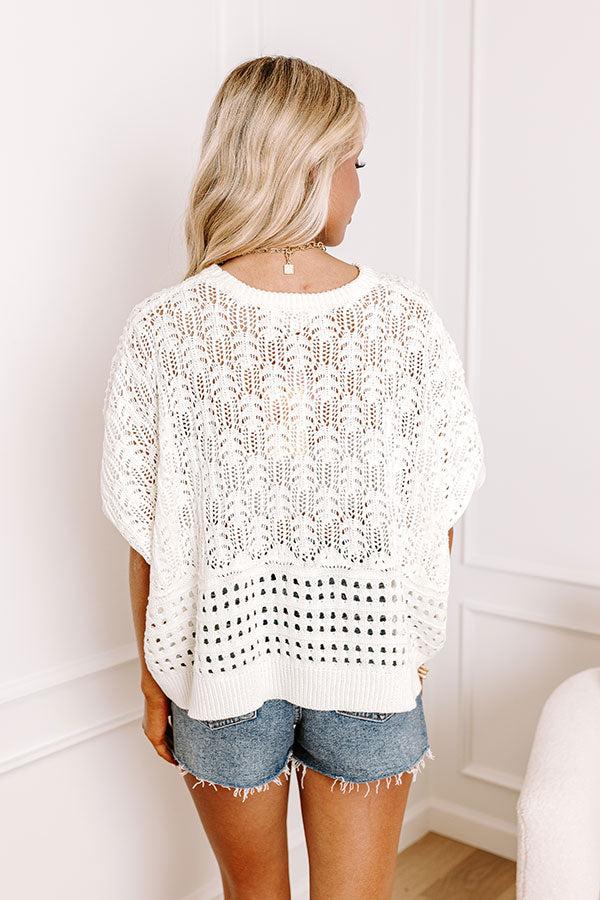 Charleston Charm Pointelle Knit Top Product Image