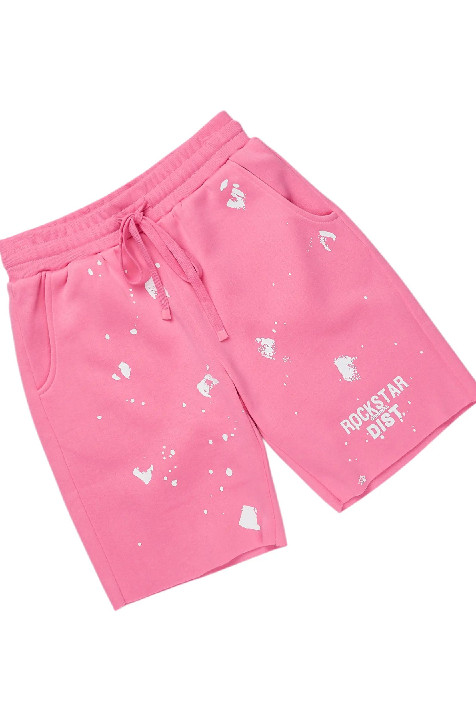 Just Between Us Bubblegum Pink Short Set Female Product Image