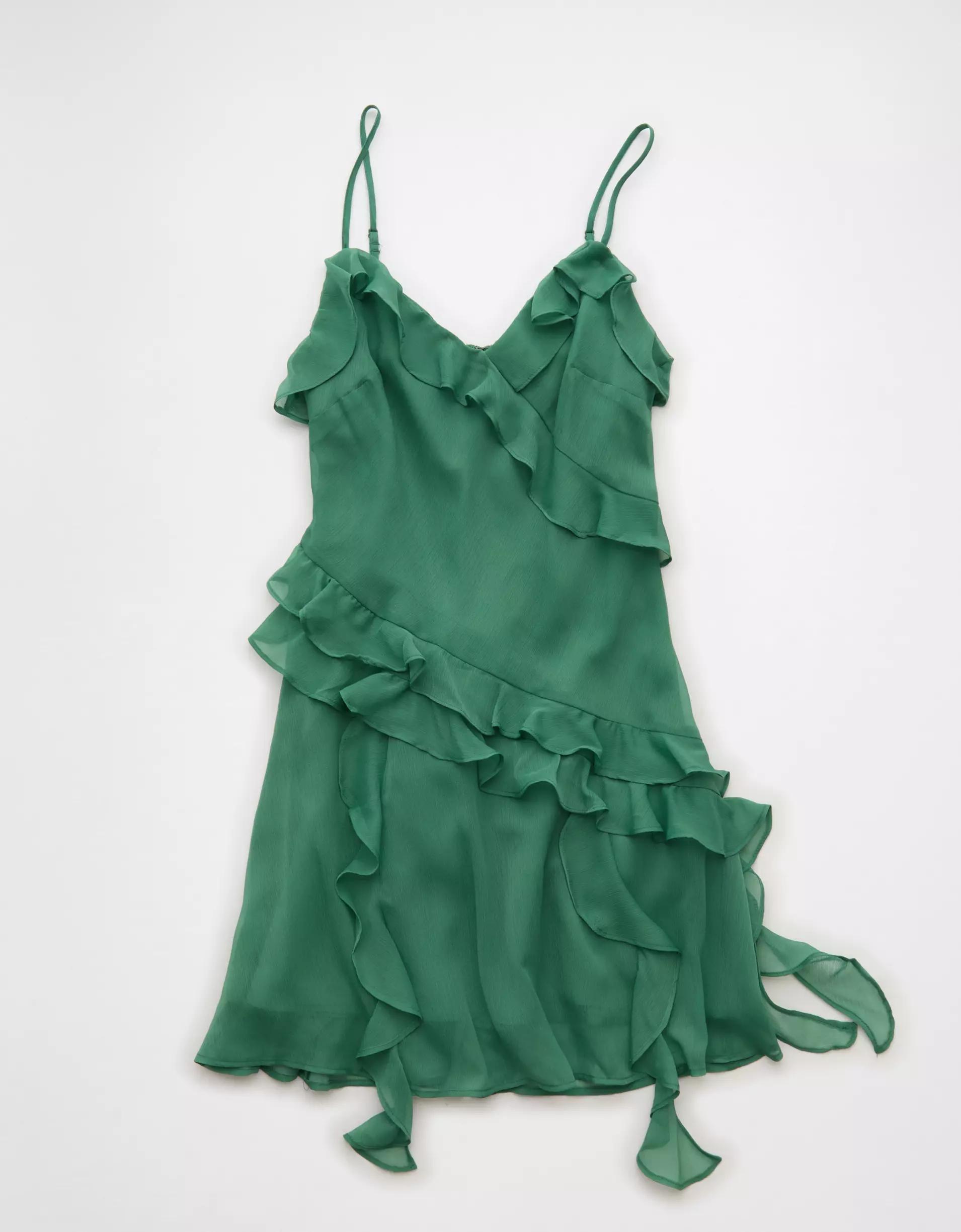 AE Asymmetrical Ruffle Mini Dress Product Image