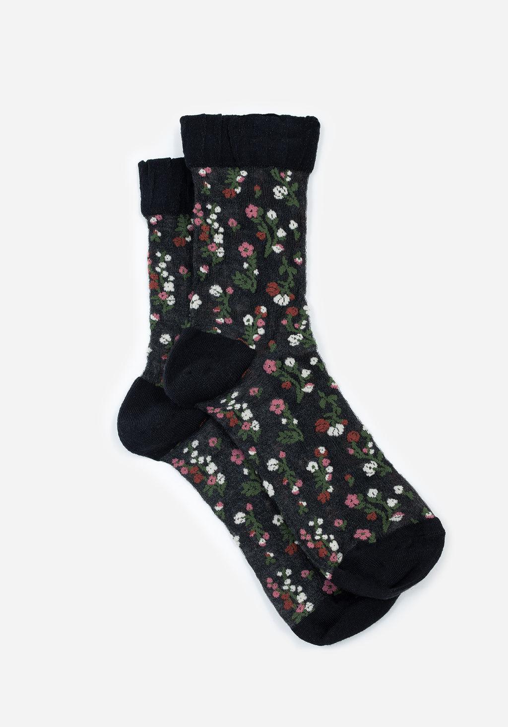 Everblooming Floral Mesh Socks Product Image