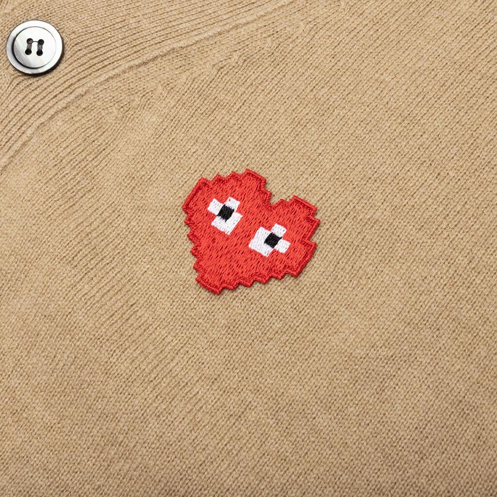 Comme des Garcons PLAY x the Artist Invader Cardigan - Camel Male Product Image