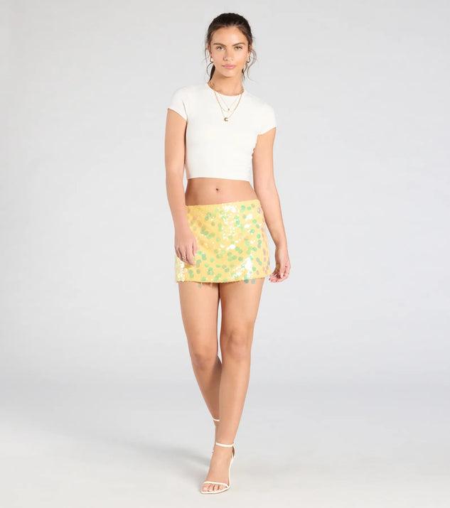 Night Moves Sequin Mini Skirt Product Image