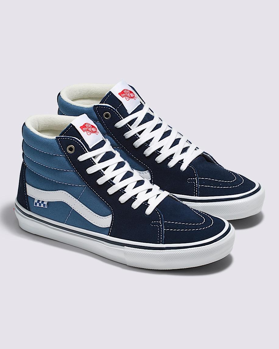 Vans | Skate Sk8-Hi Navy/White Skate Shoe Product Image
