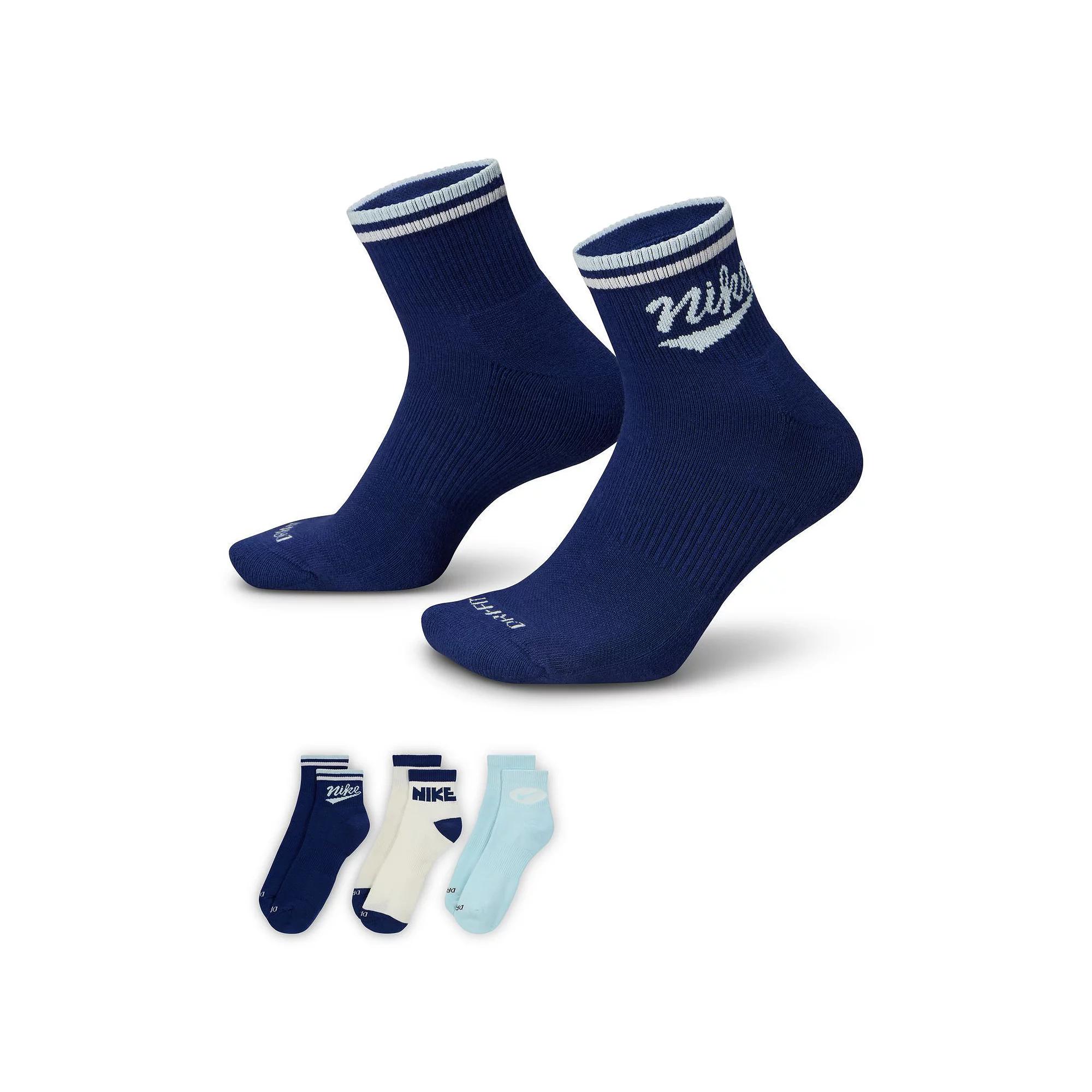 Nike Mens Everyday Plus Ankle Socks (3 Pairs) | HJ9340-902 Product Image