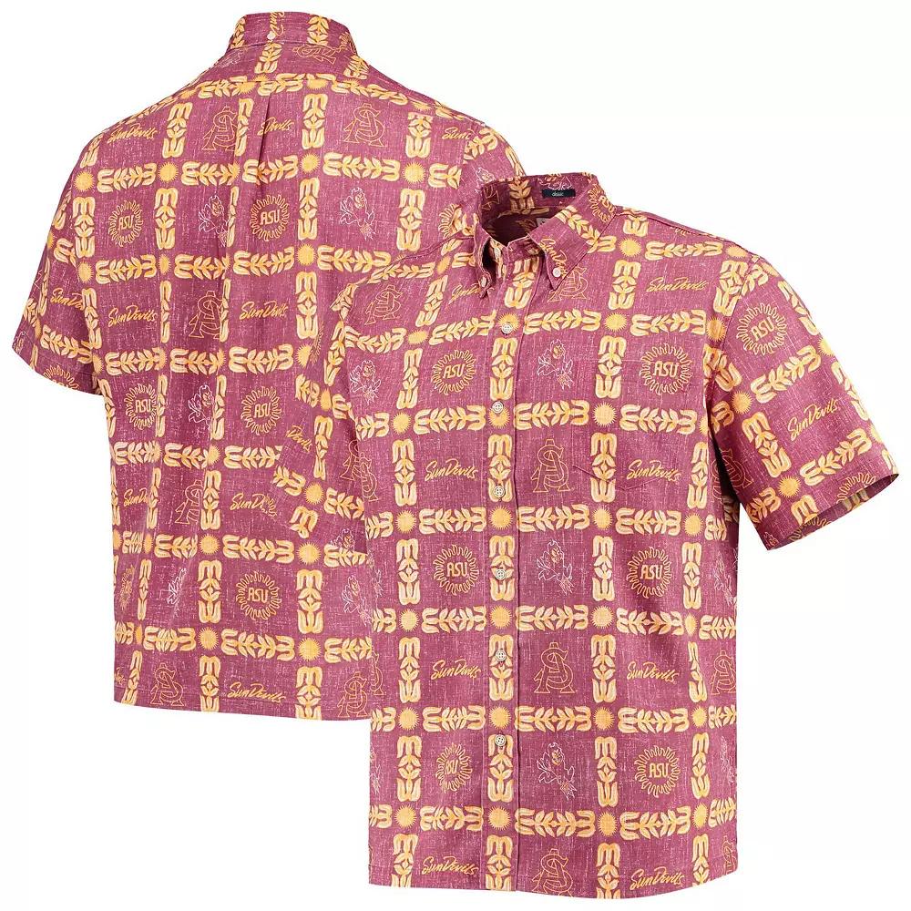 Men's Reyn Spooner Maroon Arizona State Sun Devils Classic Button-Down Shirt, Size: Medium, Red Product Image