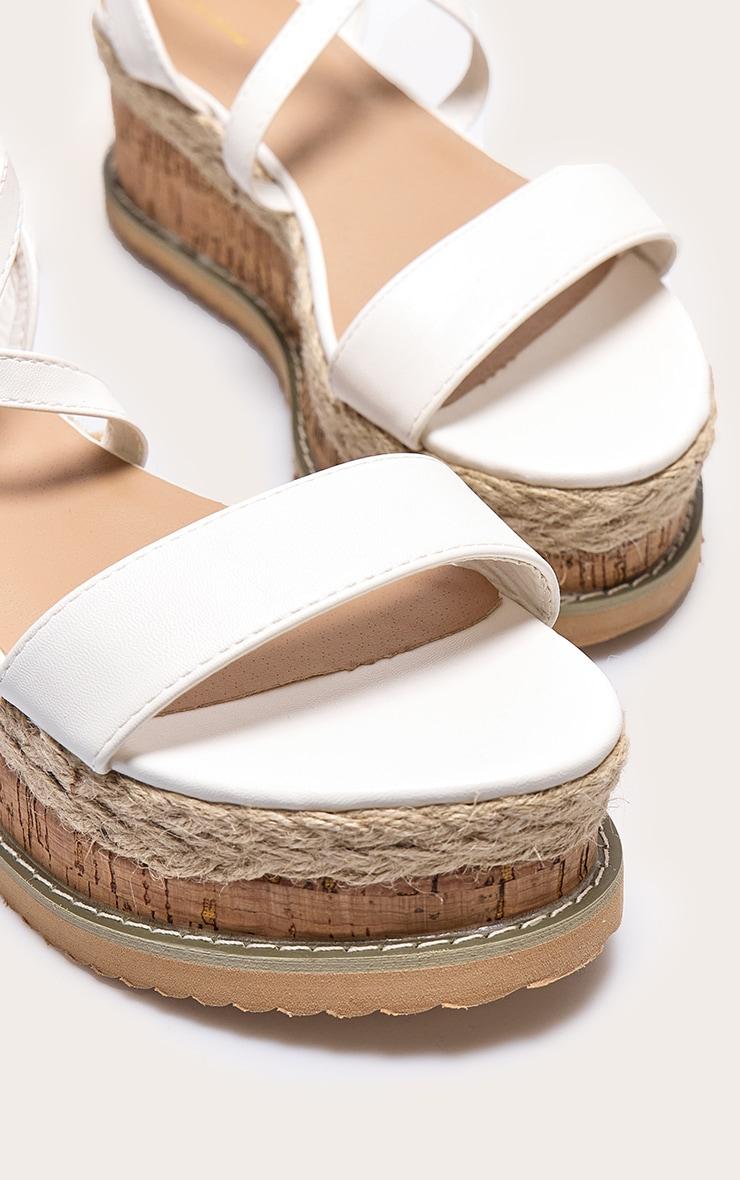 Niella White Espadrille Flatform Sandals Product Image