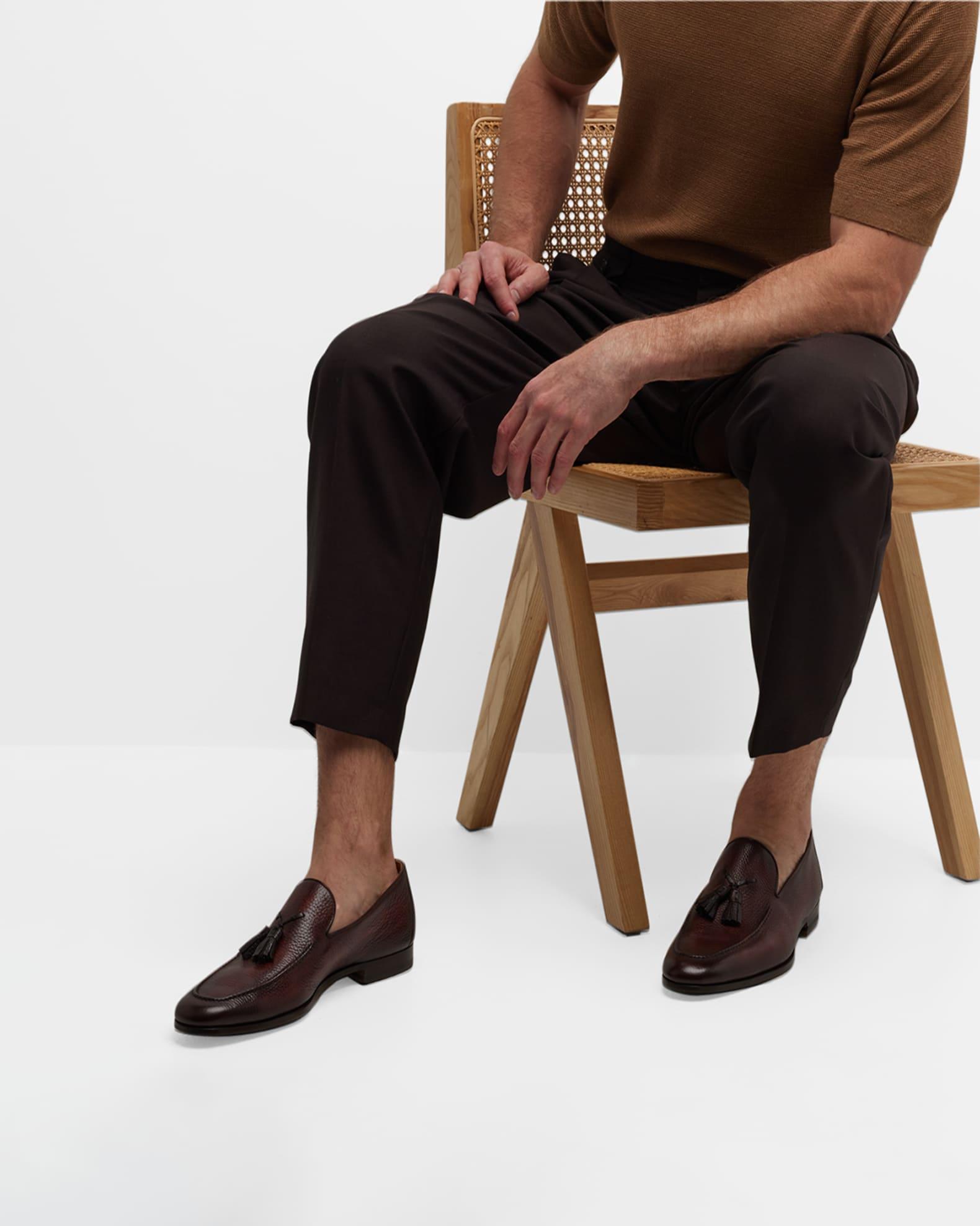 Men's Seneca Grained Leather Tassel Loafers Product Image