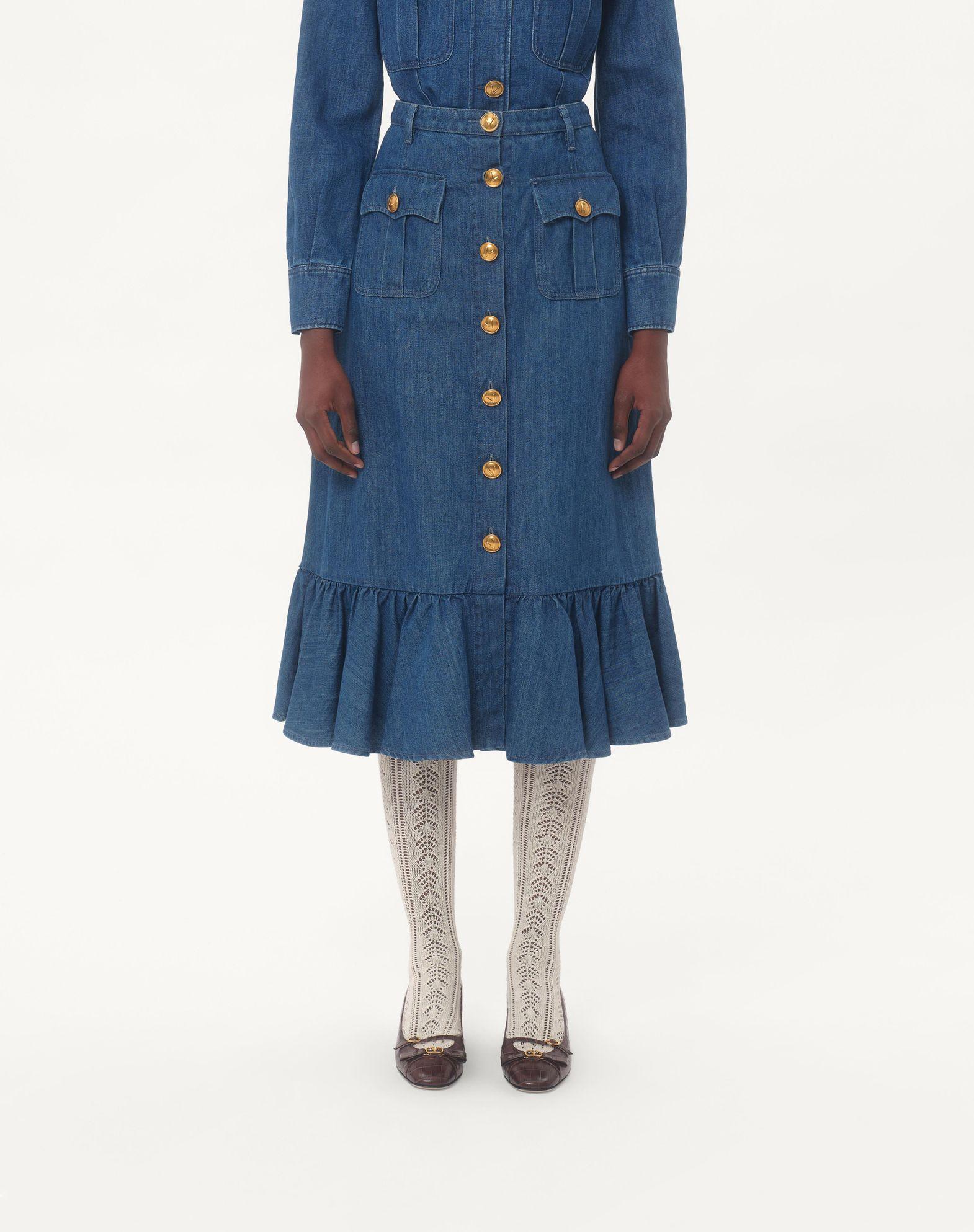 Lightweight Denim Skirt  Product Image