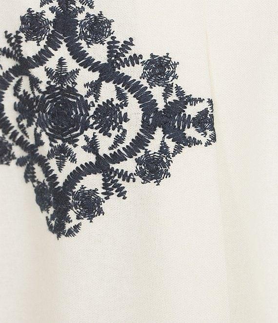 A Loves A Woven Embroidered High Rise Pocketed A-Line Flounce Midi Coordinating Skirt Product Image