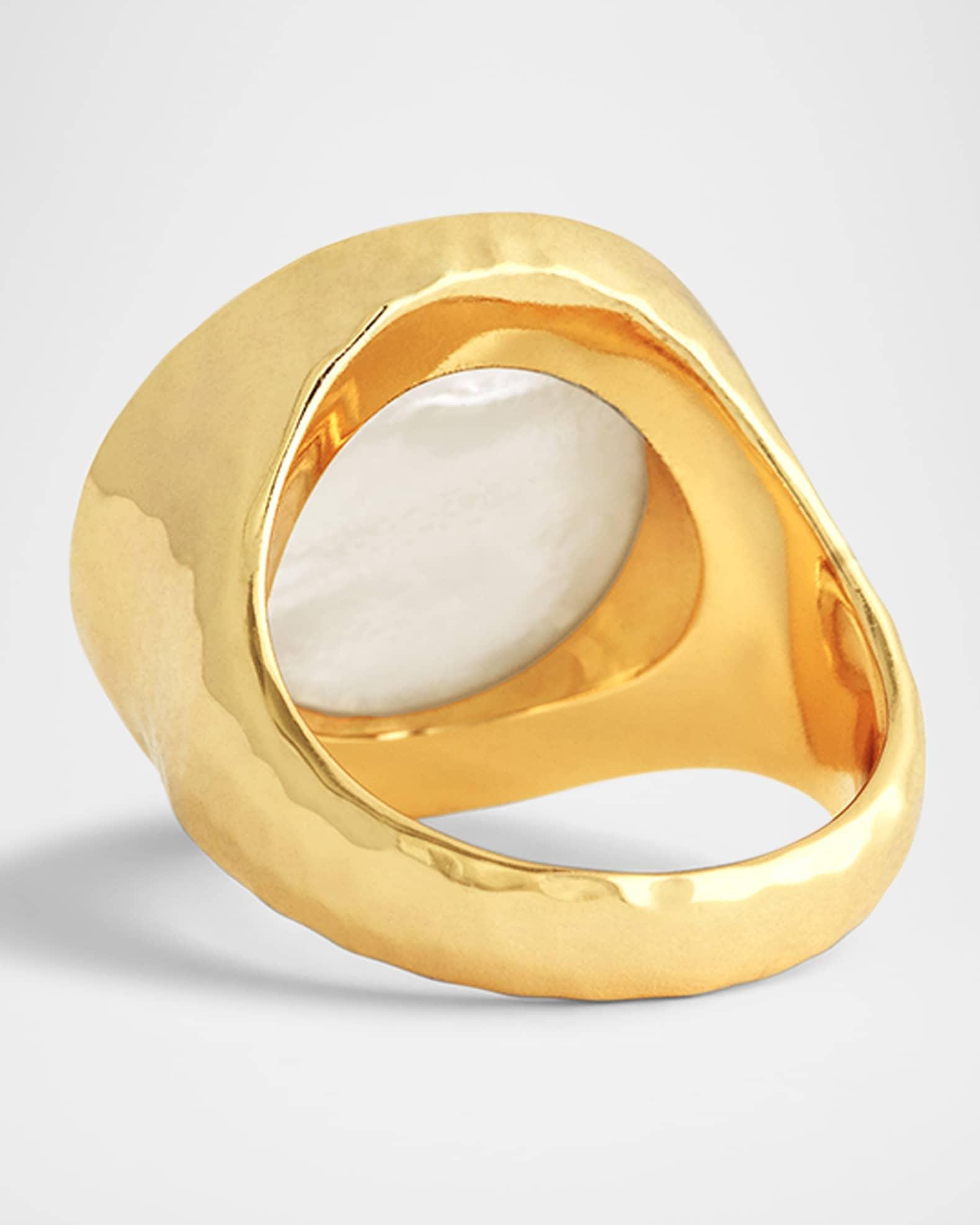 Pegasus Mother-of-Pearl Coin Signet Ring Product Image
