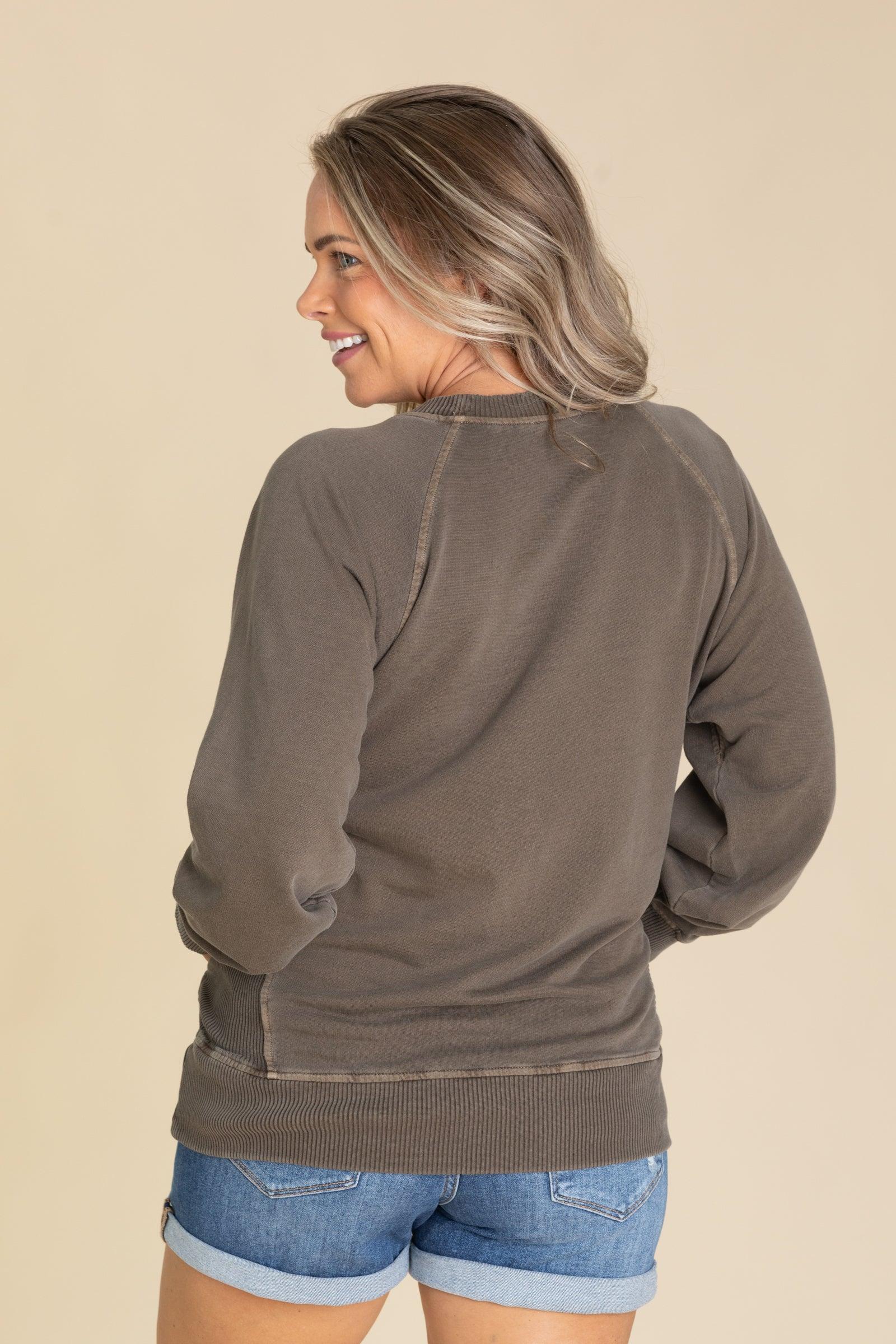 Pigment Dyed Sweatshirt With Pockets Product Image