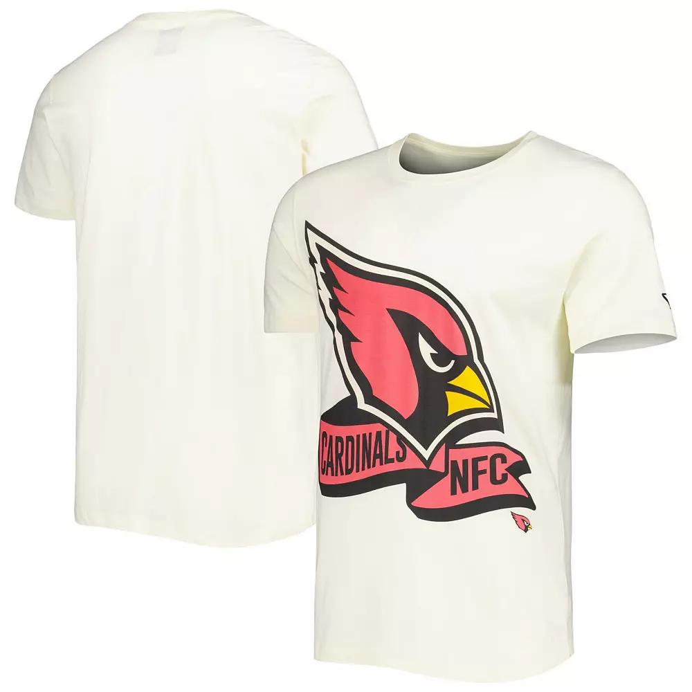 Men's New Era Cream Arizona Cardinals Sideline Chrome T-Shirt, Size: 3XL, Beige Product Image