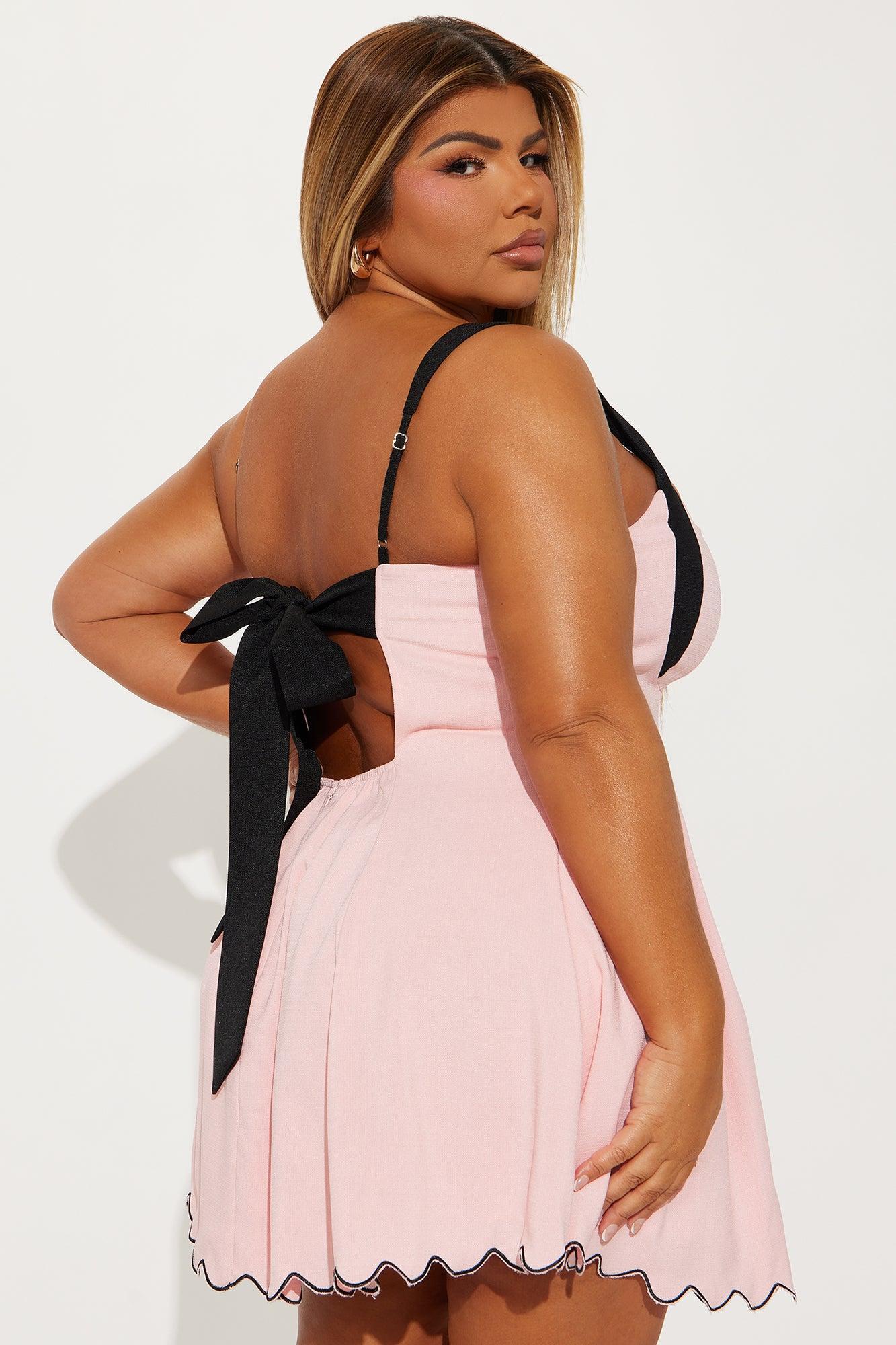 Iman Contrast Micro Mini Dress - Pink/combo Product Image