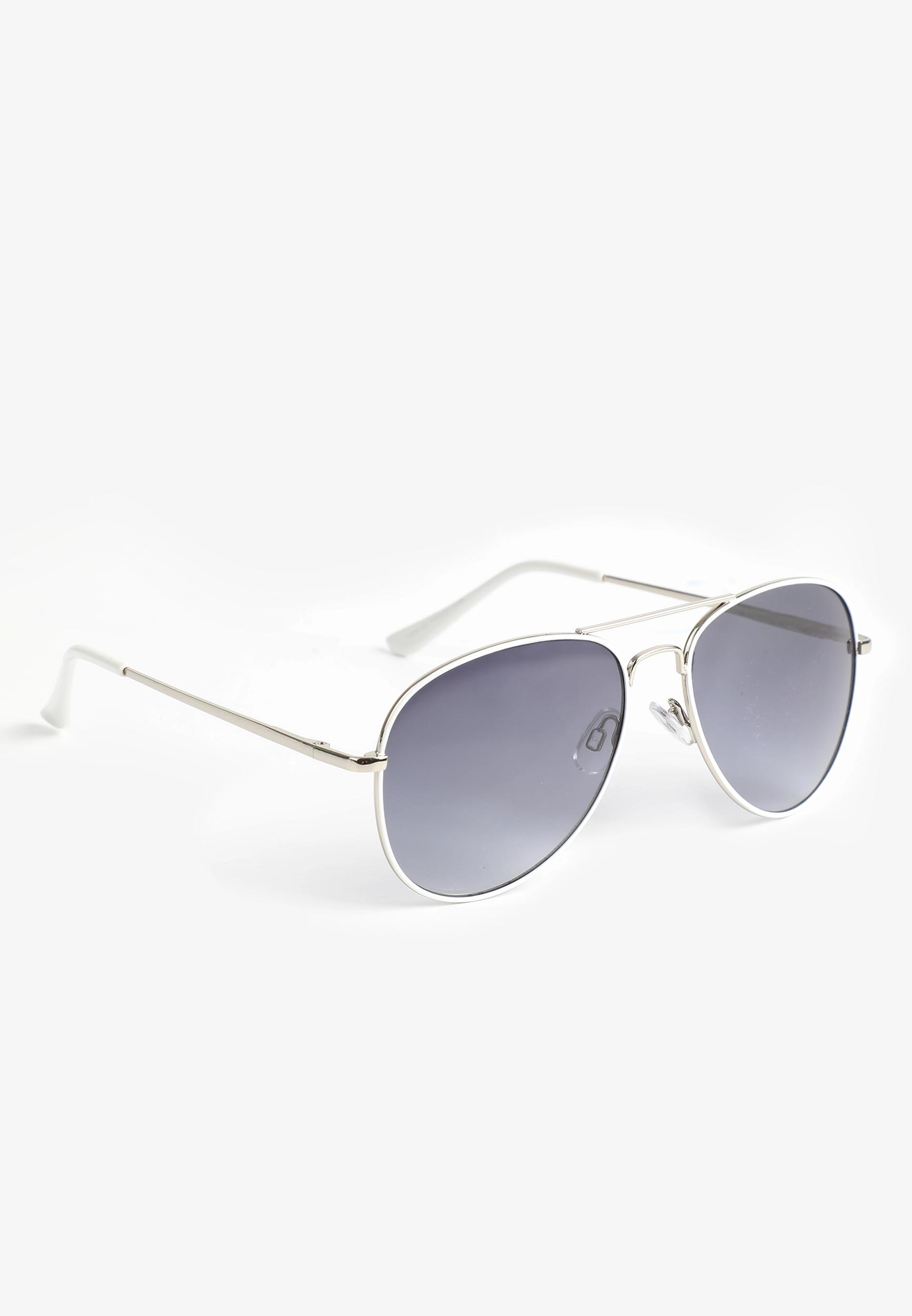 Skyline Aviator White Sunglasses Product Image