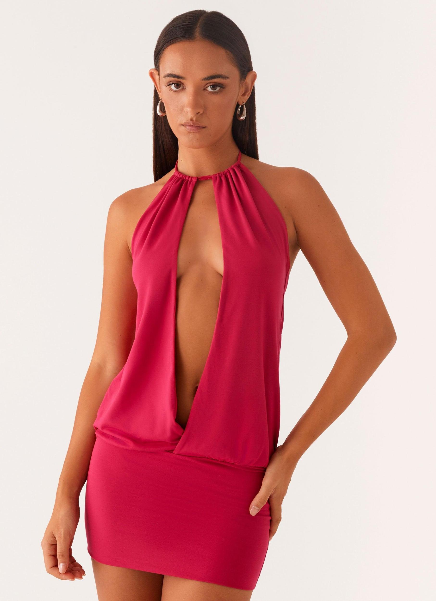 Ayisha Mini Dress - Fuchsia Pink Product Image