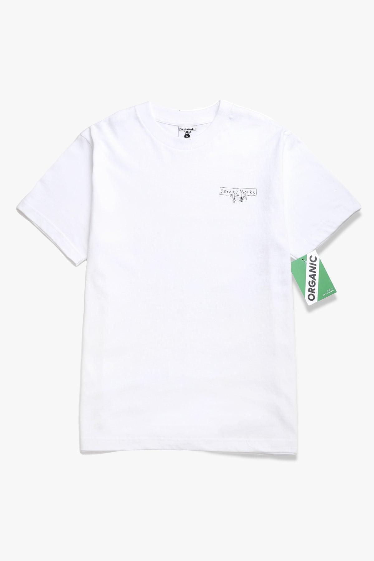 Service Works - Scribble Logo Tee - White Product Image