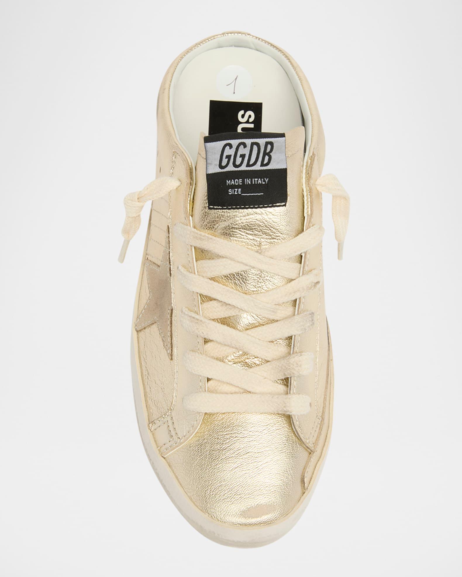 Super Star Sabot Metallic Leather Slide Sneakers Product Image