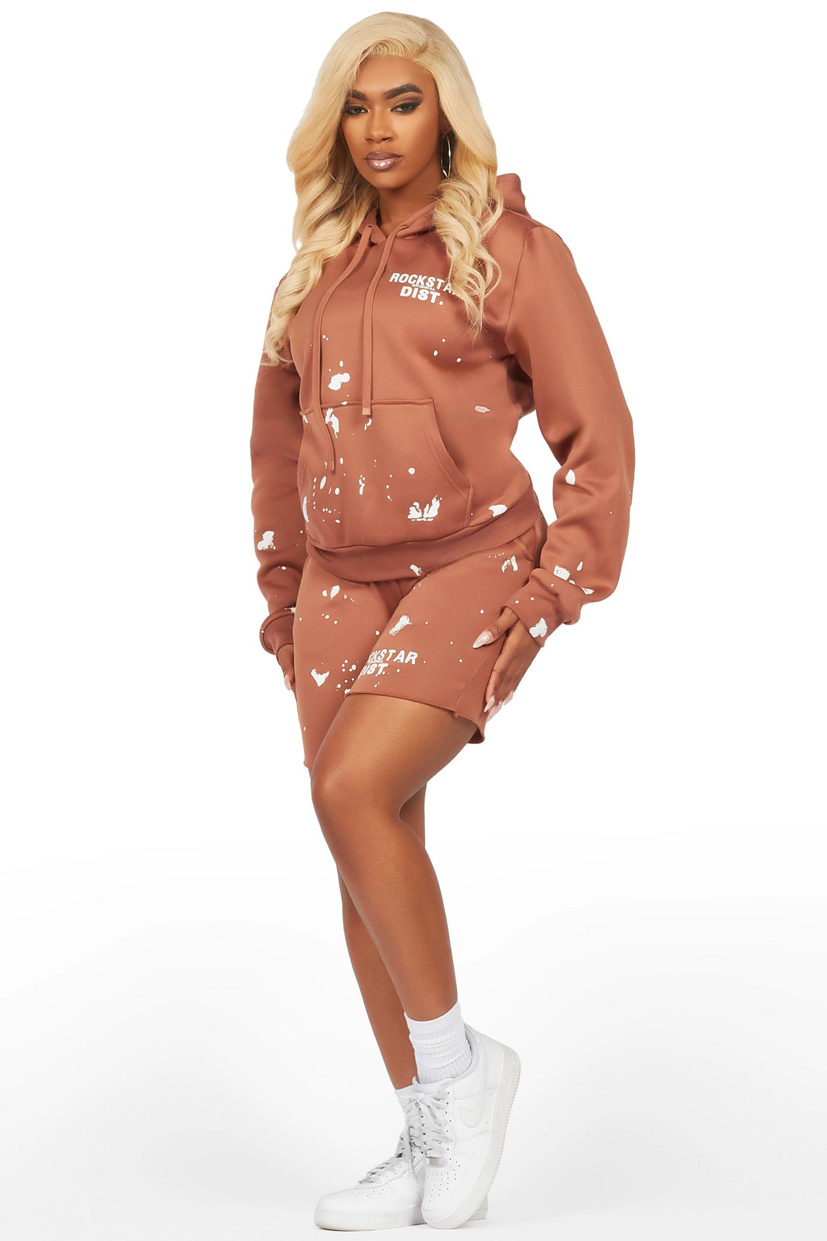 Just Between Us Mocha Short Set Female Product Image