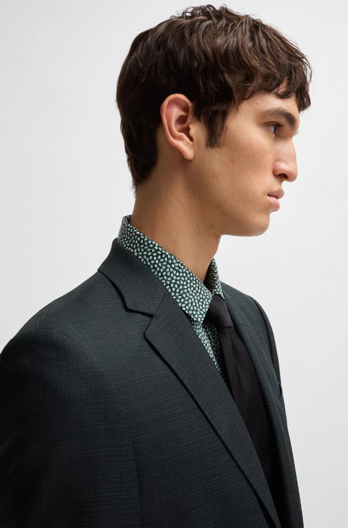 Boss Slim-Fit Suit in Micro Patterned Stretch Wool Product Image