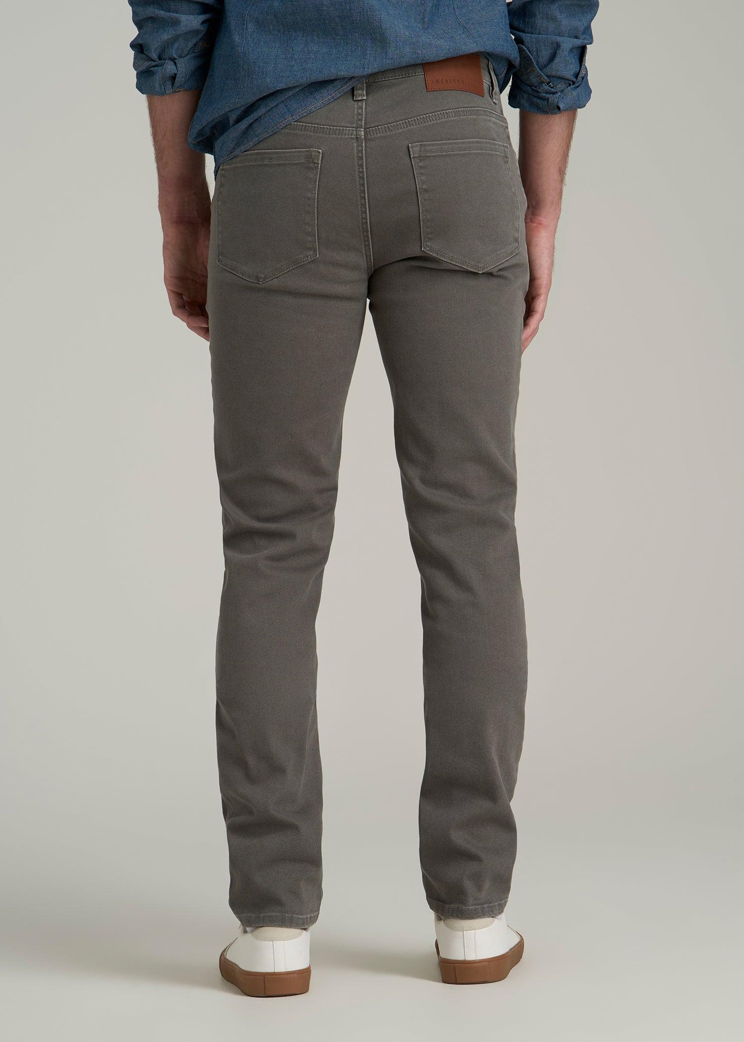Dylan Slim Fit Colored Jeans for Tall Men in Sage Male Product Image