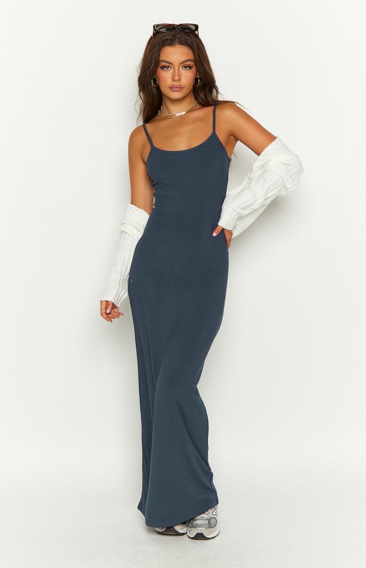 Melrose Navy Maxi Dress Product Image