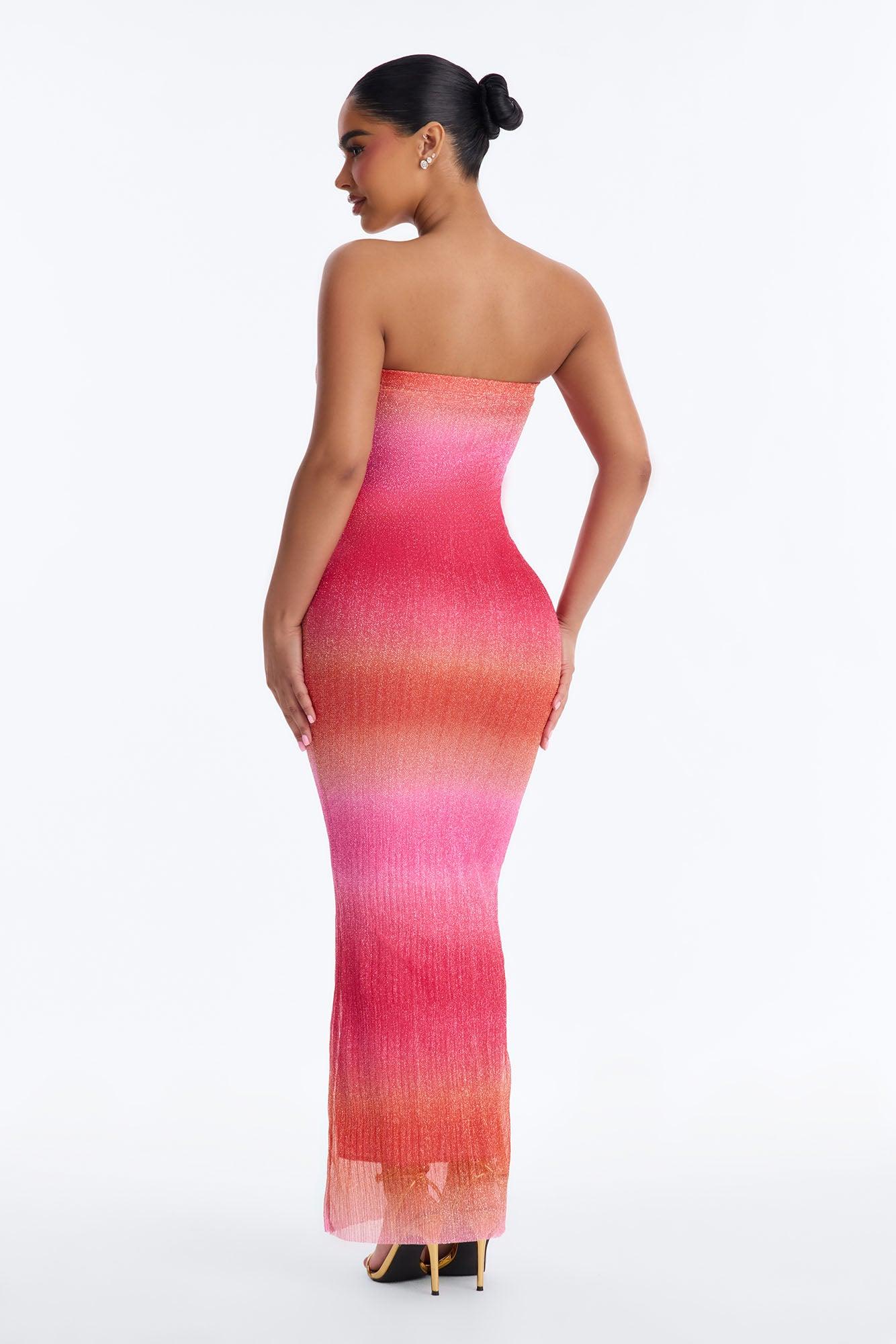 Spring Caress Ombre Maxi Dress - Pink/combo Female Product Image