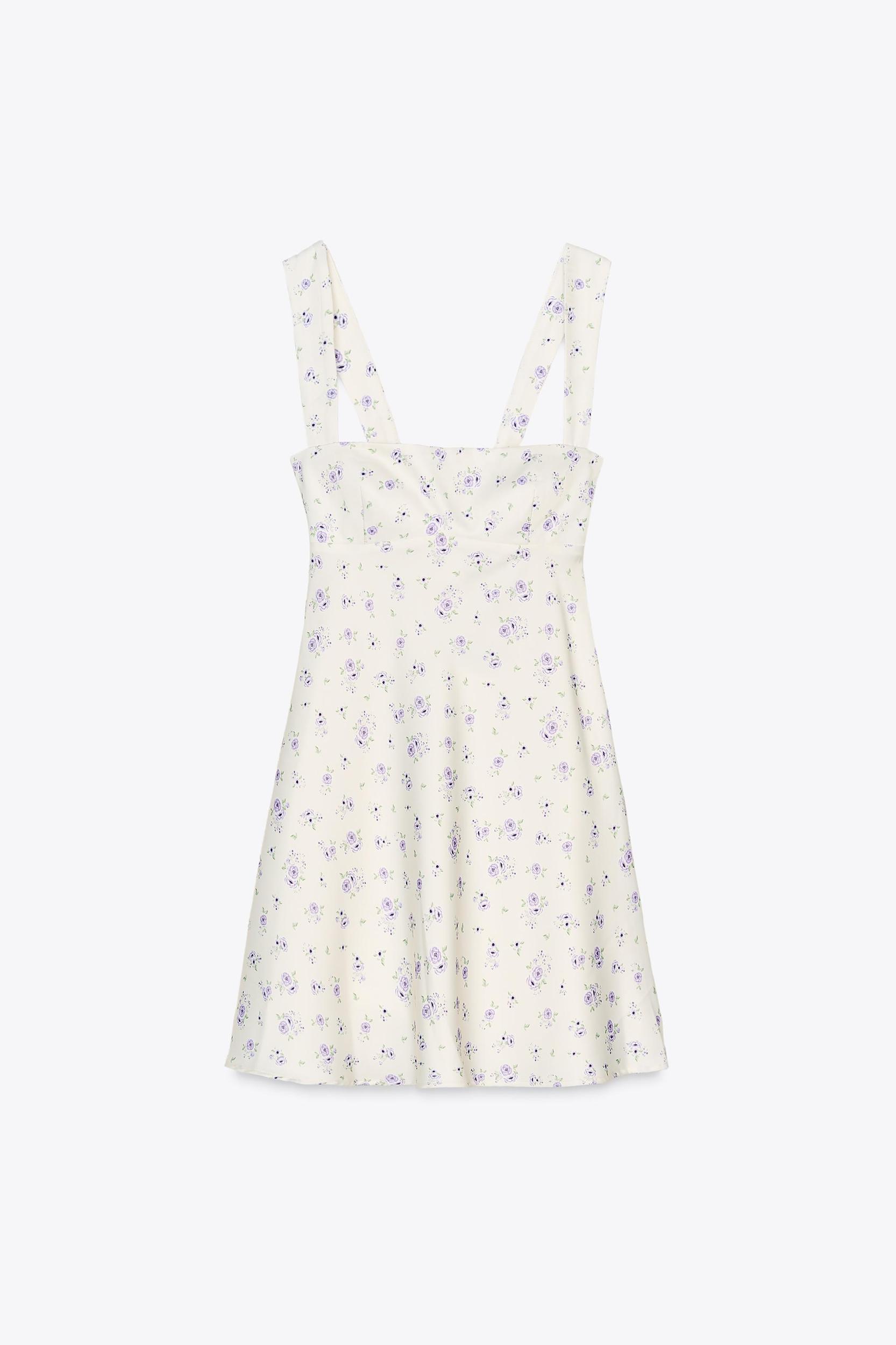 SATIN EFFECT SHORT DRESS Product Image