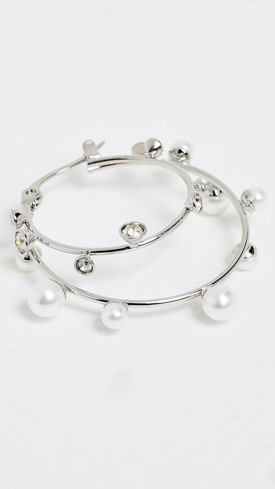 Tory Burch Crystal Double Hoop Earrings | Shopbop Product Image
