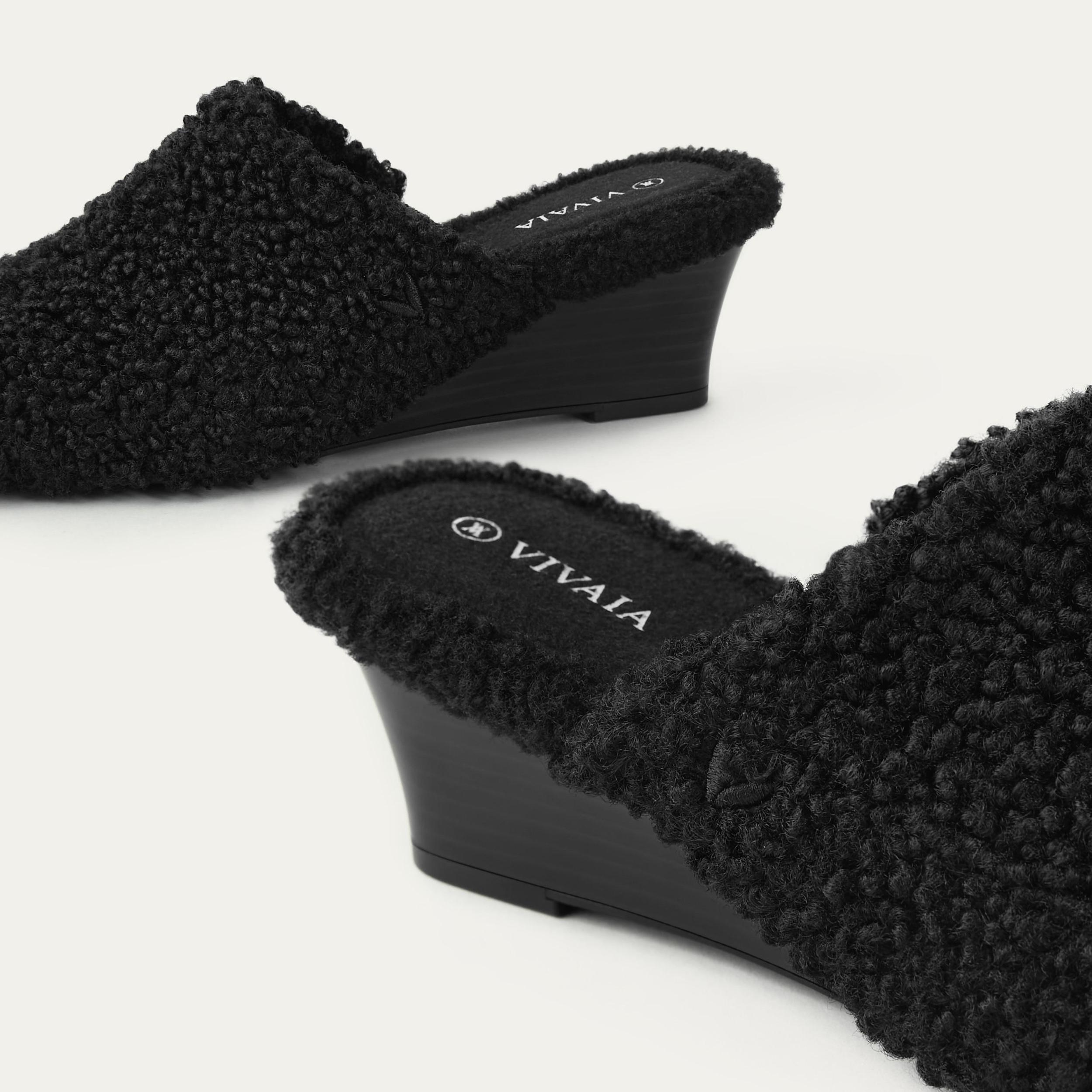 Square-Toe Wedge Mules (Margot Wedge Mules) Product Image