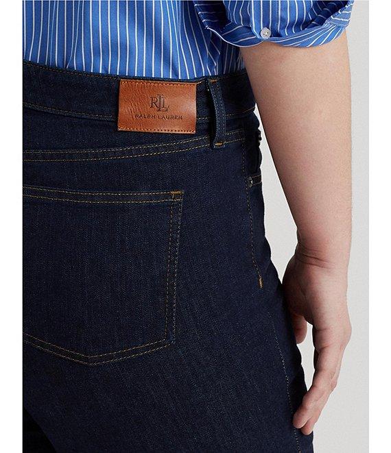 Lauren Ralph Lauren Plus Size Premier Stretch Denim Straight Leg Jeans Product Image