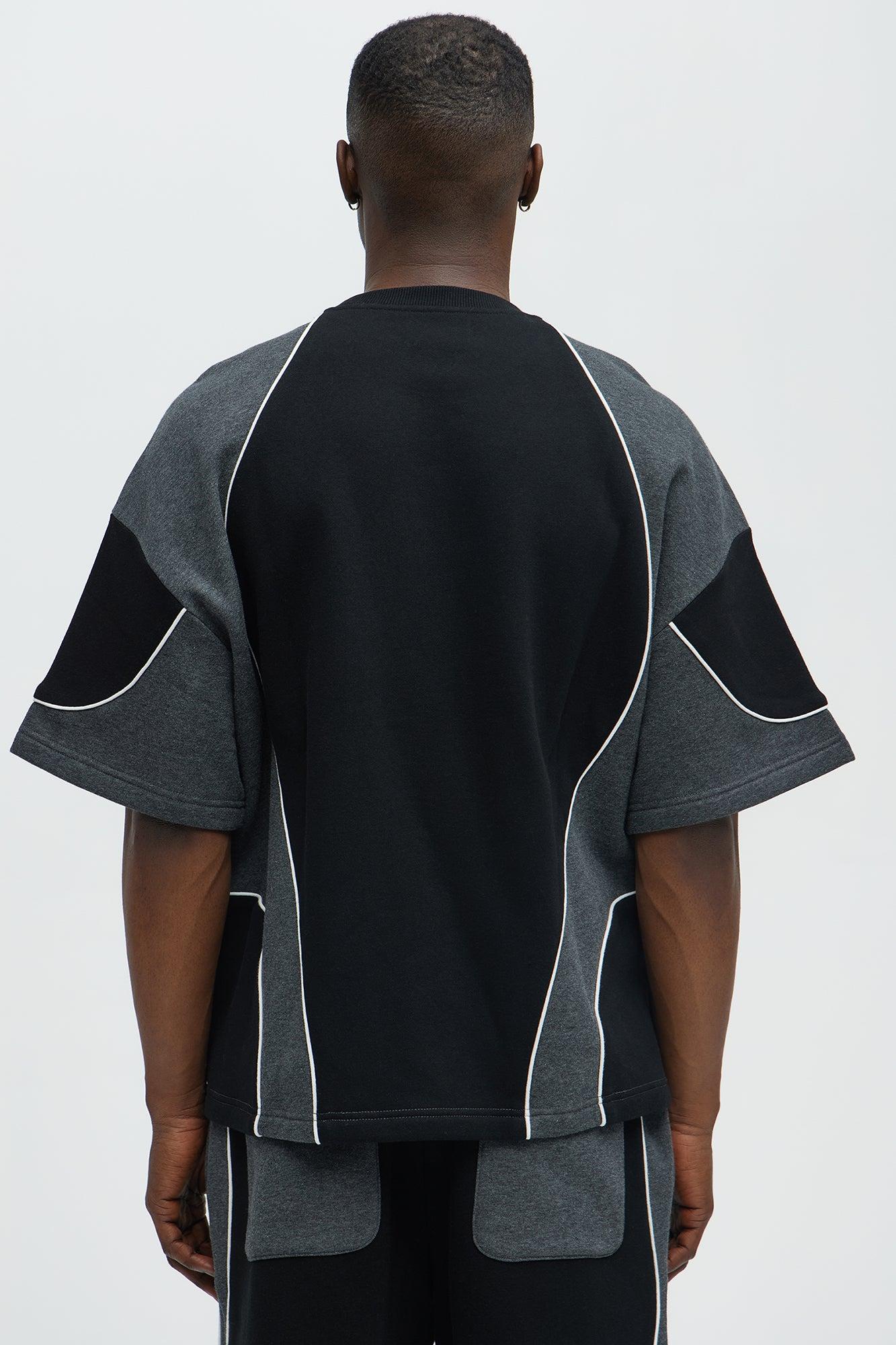 Tyson NYC Athletic Oversized Short Sleeve Tee - Black/combo Product Image