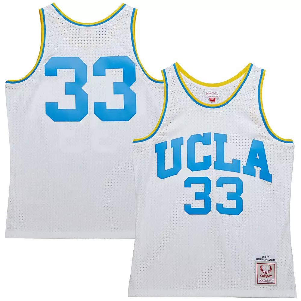 Men's Mitchell & Ness Kareem Abdul-Jabbar White UCLA Bruins 1968 Throwback Jersey, Size: Medium Product Image