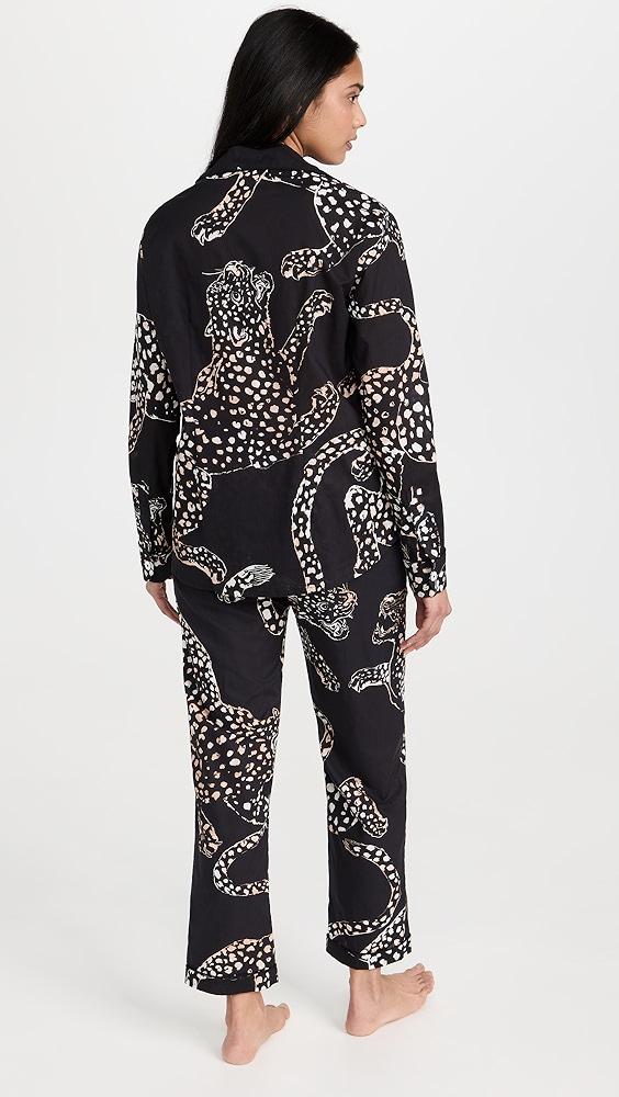 Desmond & Dempsey Womens Long Sleeve Jaguar Pajama Set | Shopbop Product Image