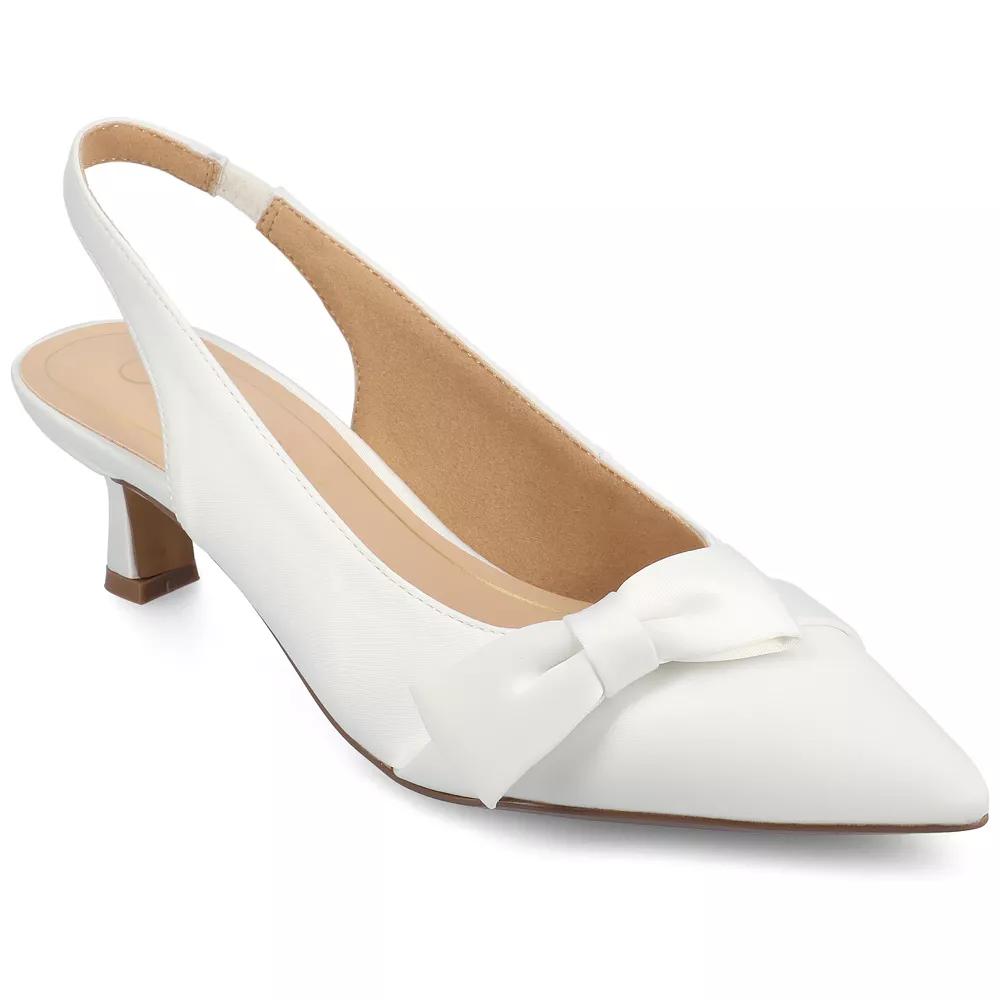 Journee Paloma Women's Sling Back Kitten Heel Pumps,  Product Image