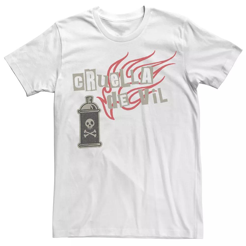 Disney's Cruella De Vil Men's Spray Paint Logo Tee,  Product Image