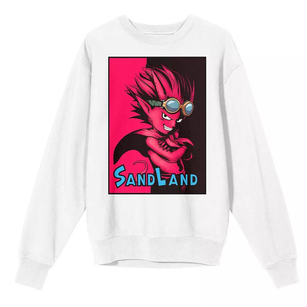 Men's SandLand Bezelbub Crewneck Graphic Sweatshirt, Size: XXL, White Product Image