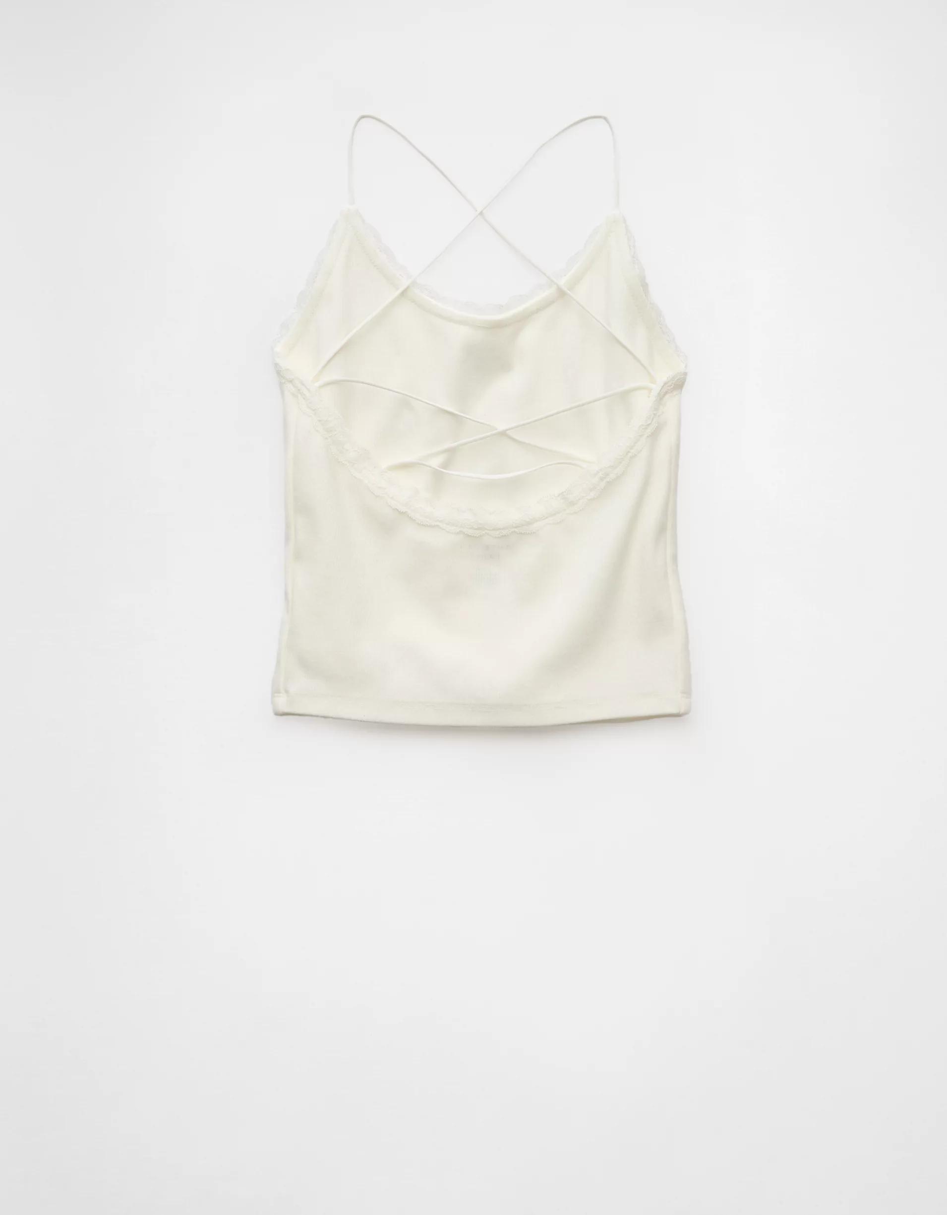 AE Strappy Go Lucky Cropped Lace Tank Top Product Image