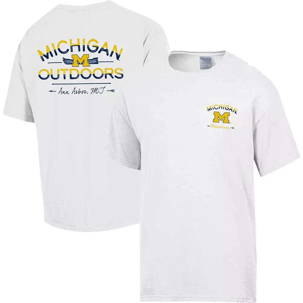 Men's Comfort Wash White Michigan Wolverines Great Outdoors T-Shirt,  Product Image