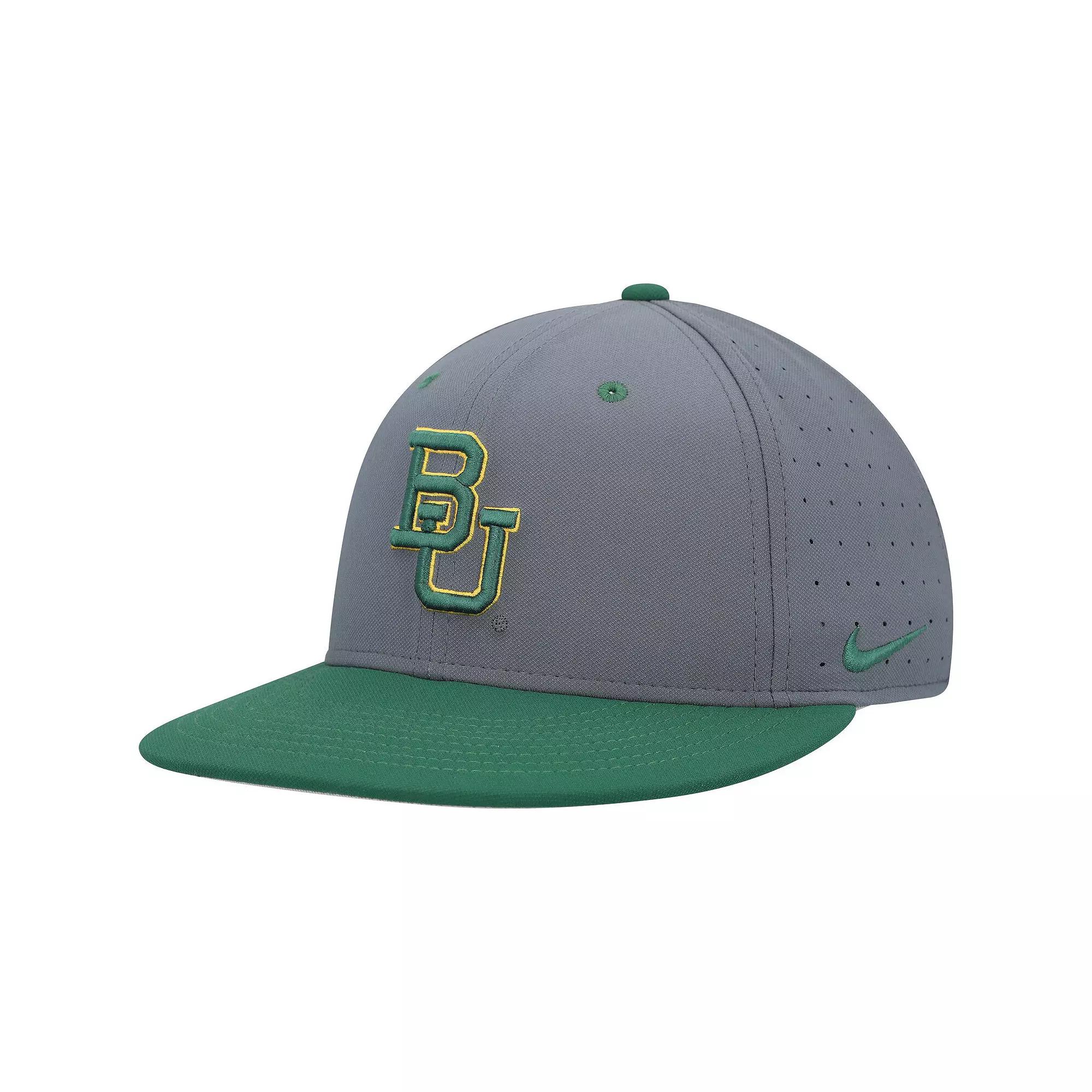 Men's Nike Gray Baylor Bears Aero True Baseball Performance Fitted Hat, Size: 6 7/8, Bay Grey Product Image