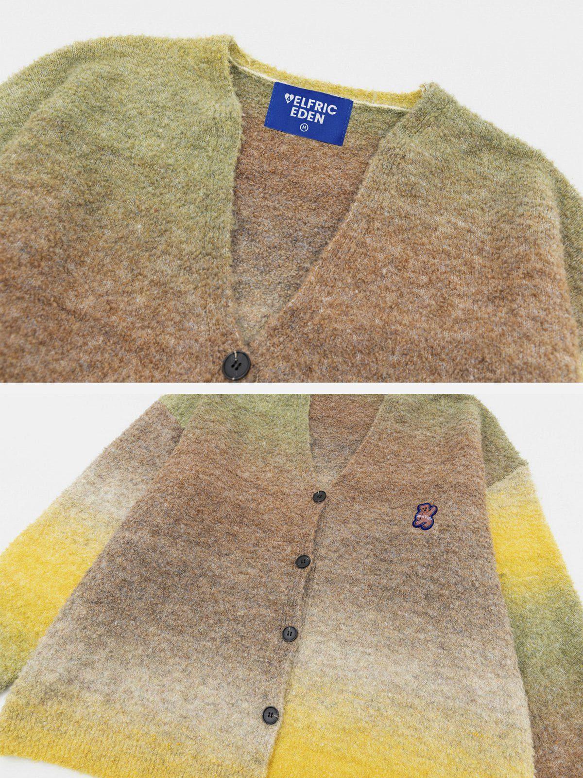 Aelfric Eden Applique Embroidery Gradient Cardigan Product Image