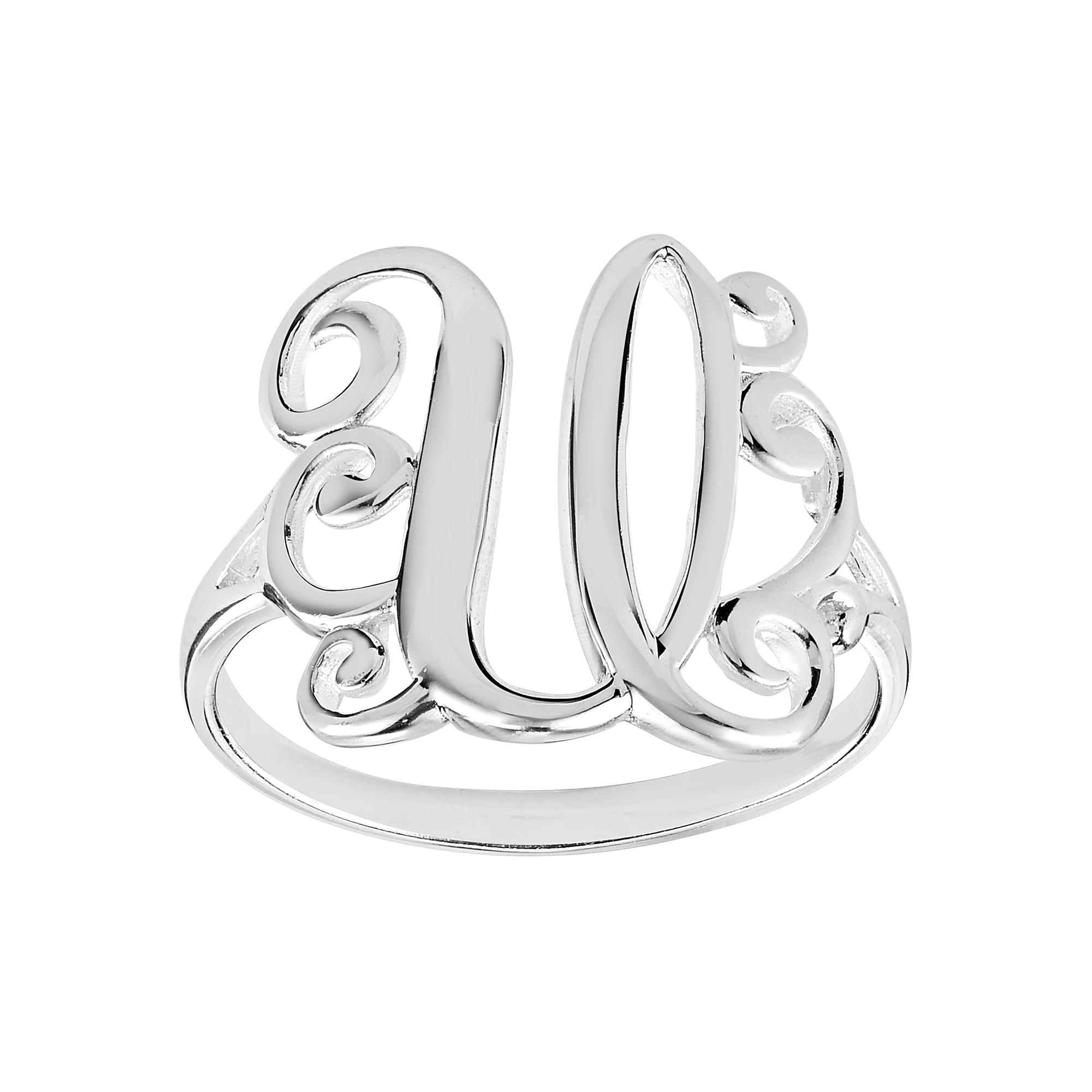 PRIMROSE Sterling Silver Monogram Initial Ring, Women's,  Product Image