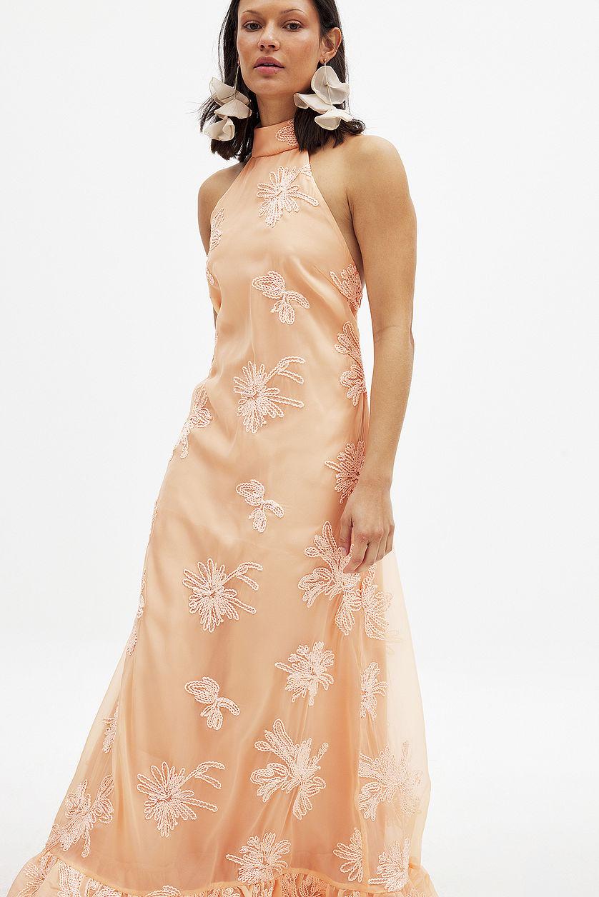 Embellished Halterneck Maxi Dress Product Image