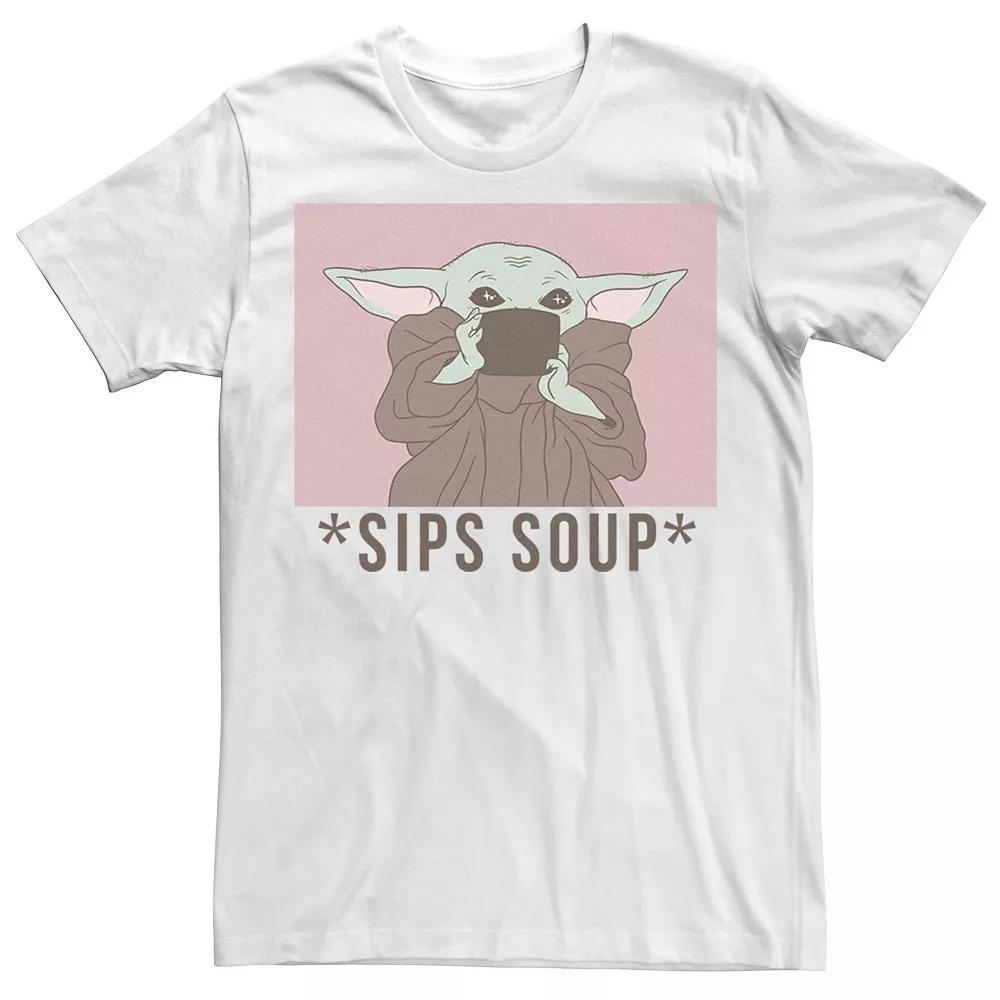 Men's Star Wars The Mandalorian The Child Sips Soup Portrait Tee,  Product Image