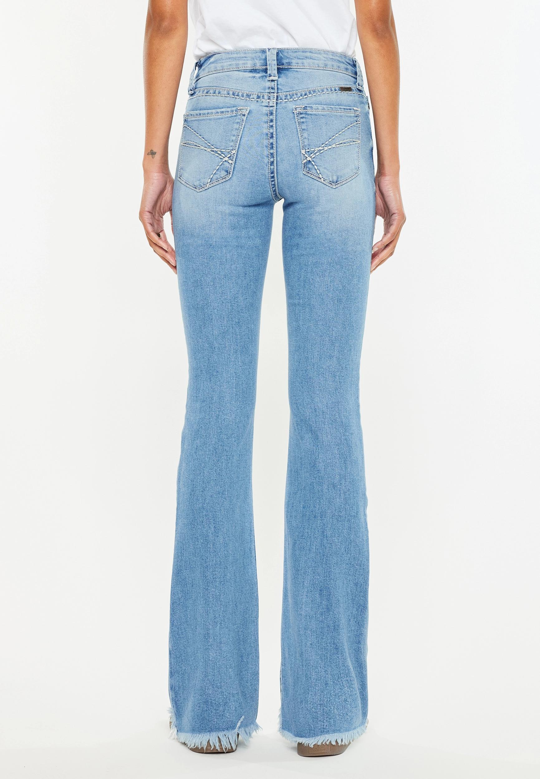 KanCan™ Mid Rise Frayed Hem Bootcut Jean Product Image